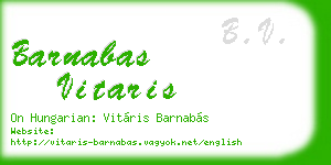 barnabas vitaris business card