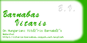 barnabas vitaris business card